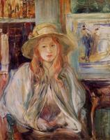 Morisot, Berthe - Girl in a Straw Hat